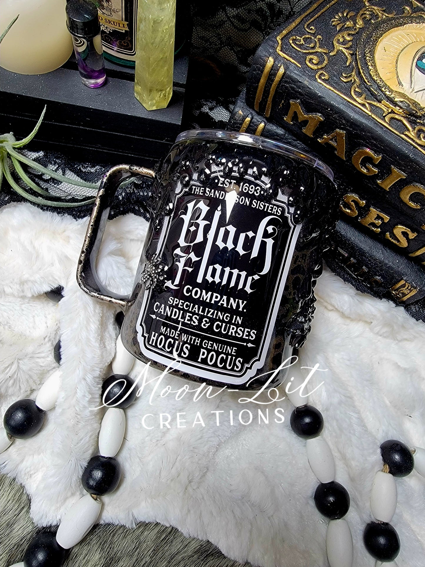 Black Flame Candle mug [Ready to Ship)