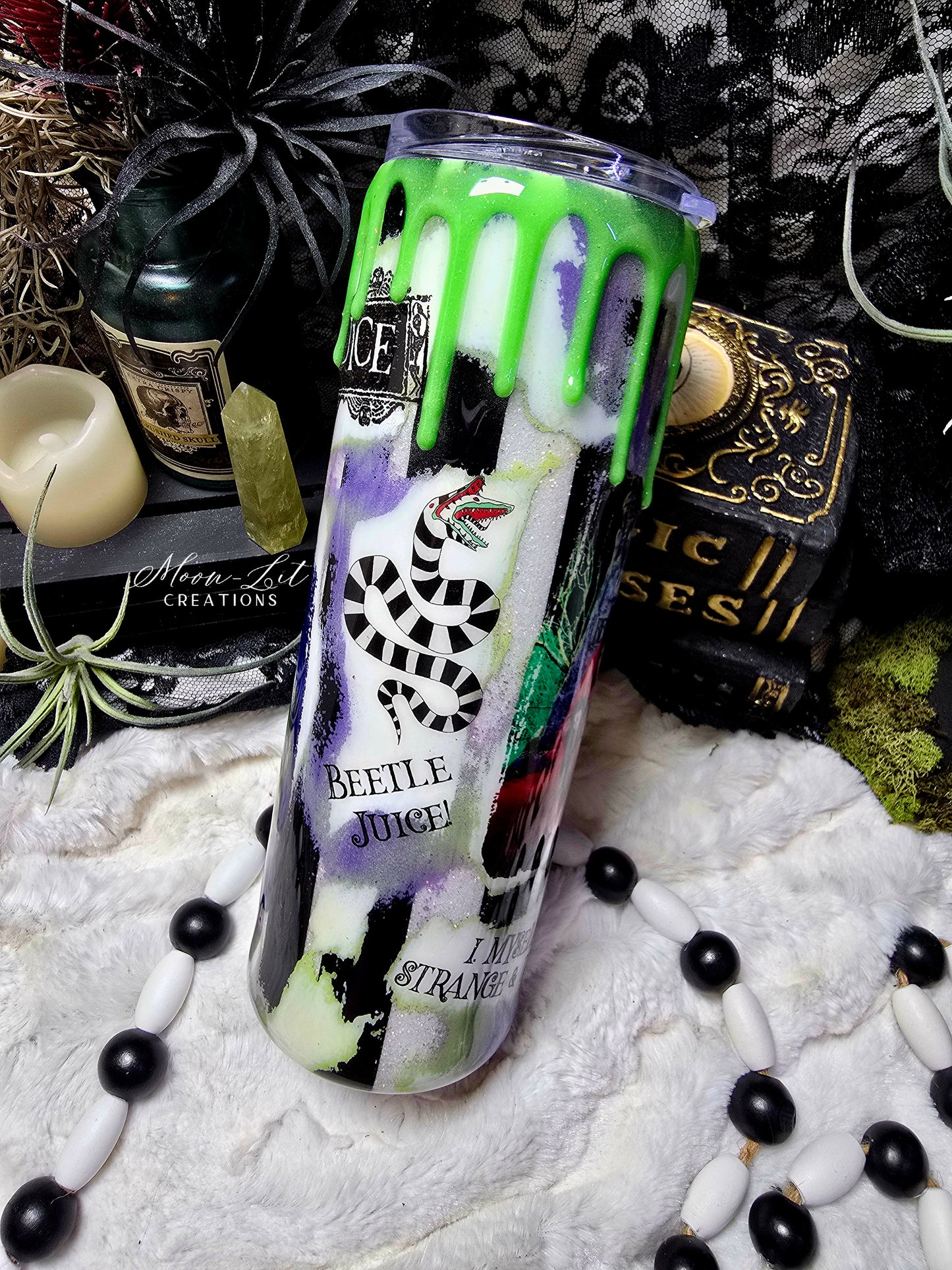 Beetle Juice Glow in the dark 30oz cup (Ready to Ship)