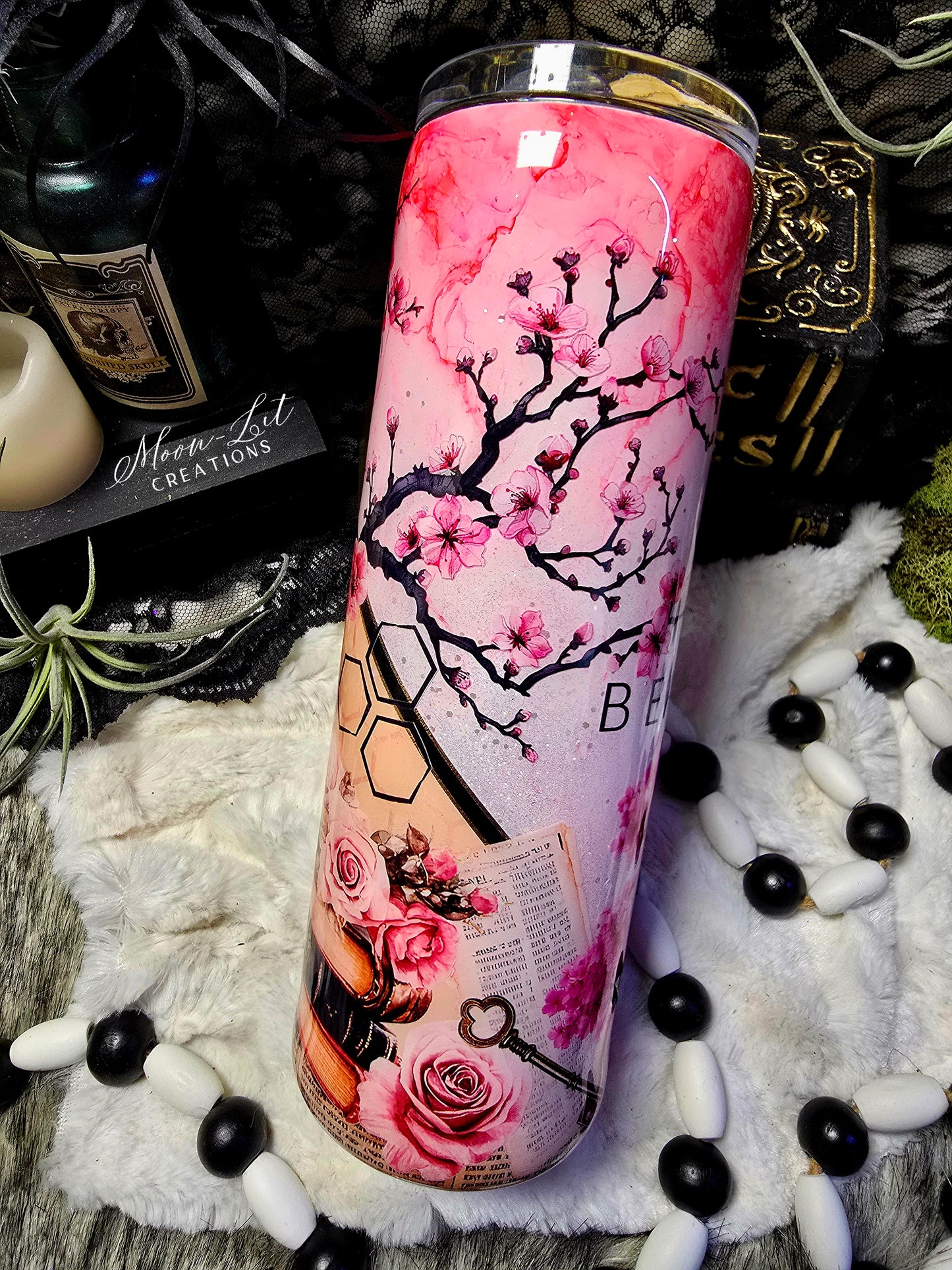 30oz Cherry blossom bee cup