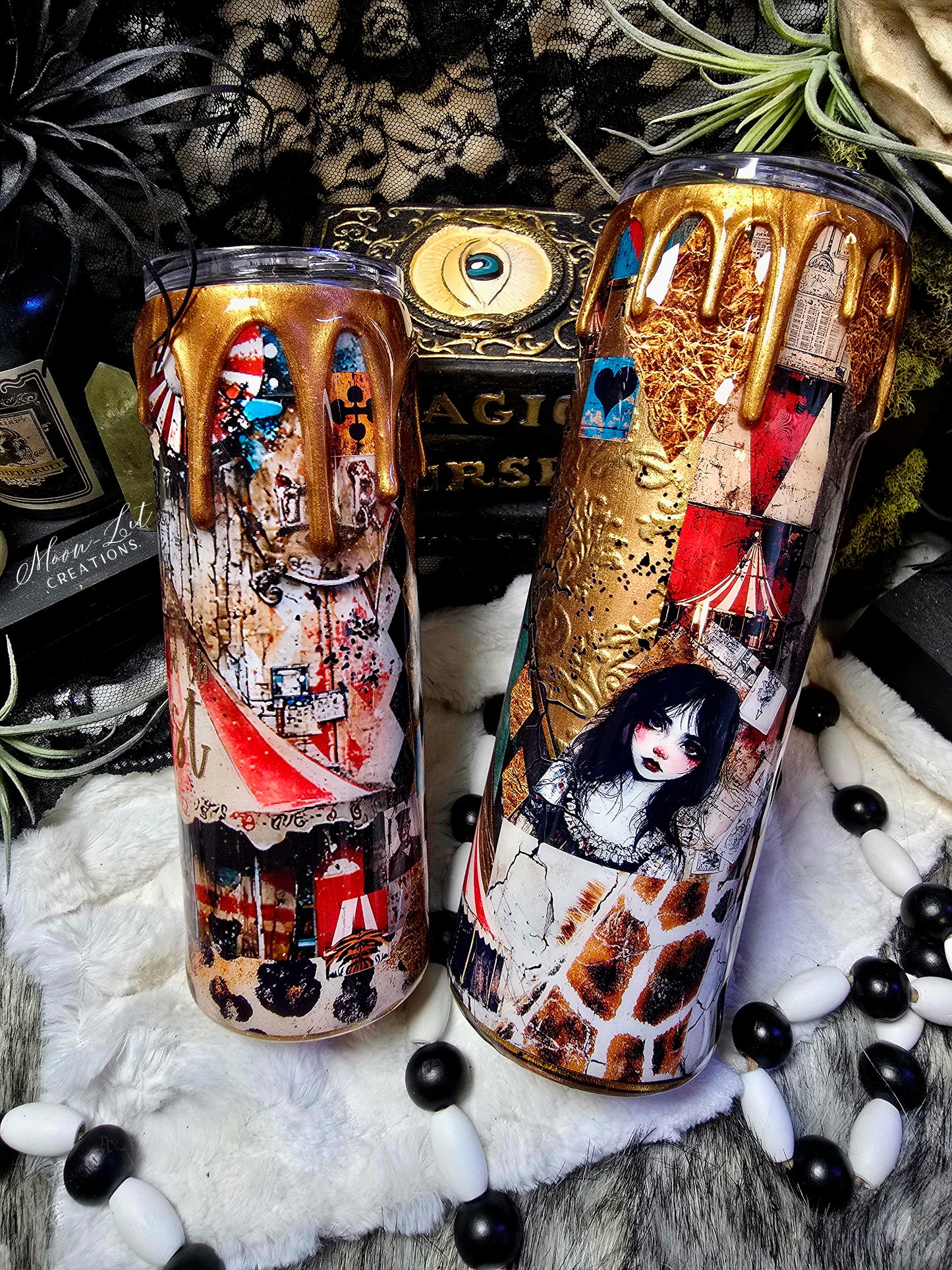 "Life is a ticket to the greatest show on earth" Circus cups