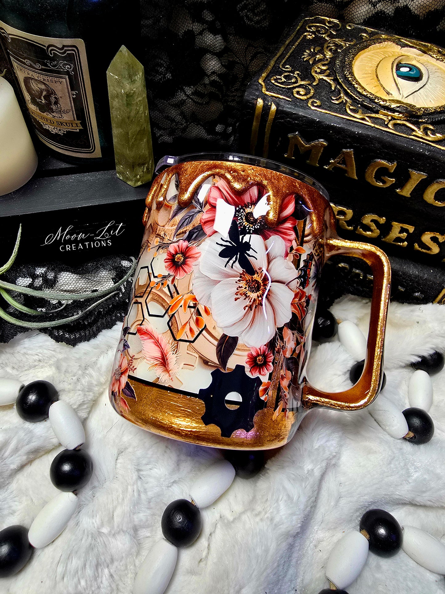 12oz Bee/Steam punk coffee cup