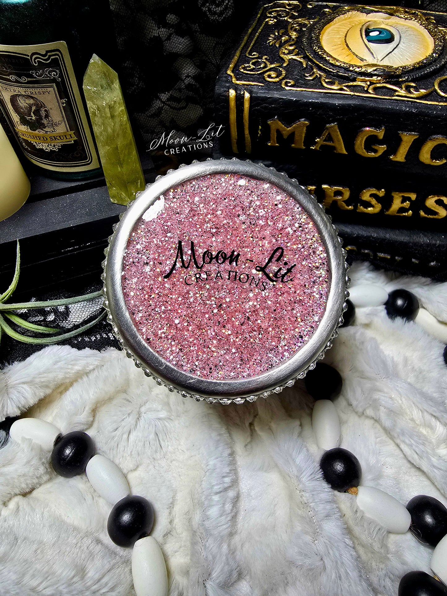 Sunset & Silver Ombred Rhinestoned Whiskey Tumbler (Ready to Ship)