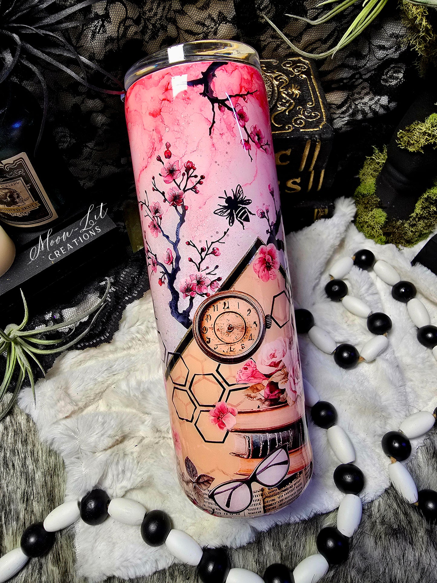 30oz Cherry blossom bee cup