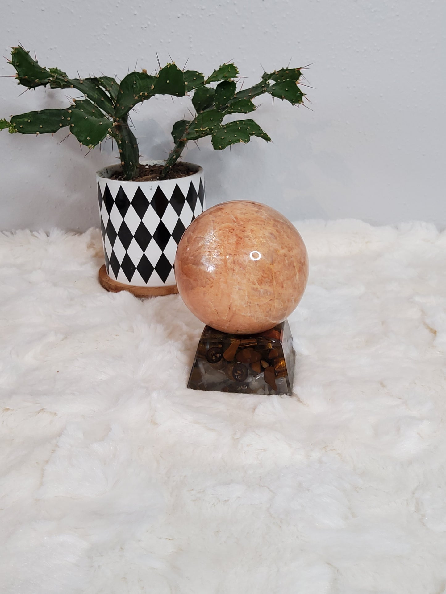Peach Moonstone Sphere