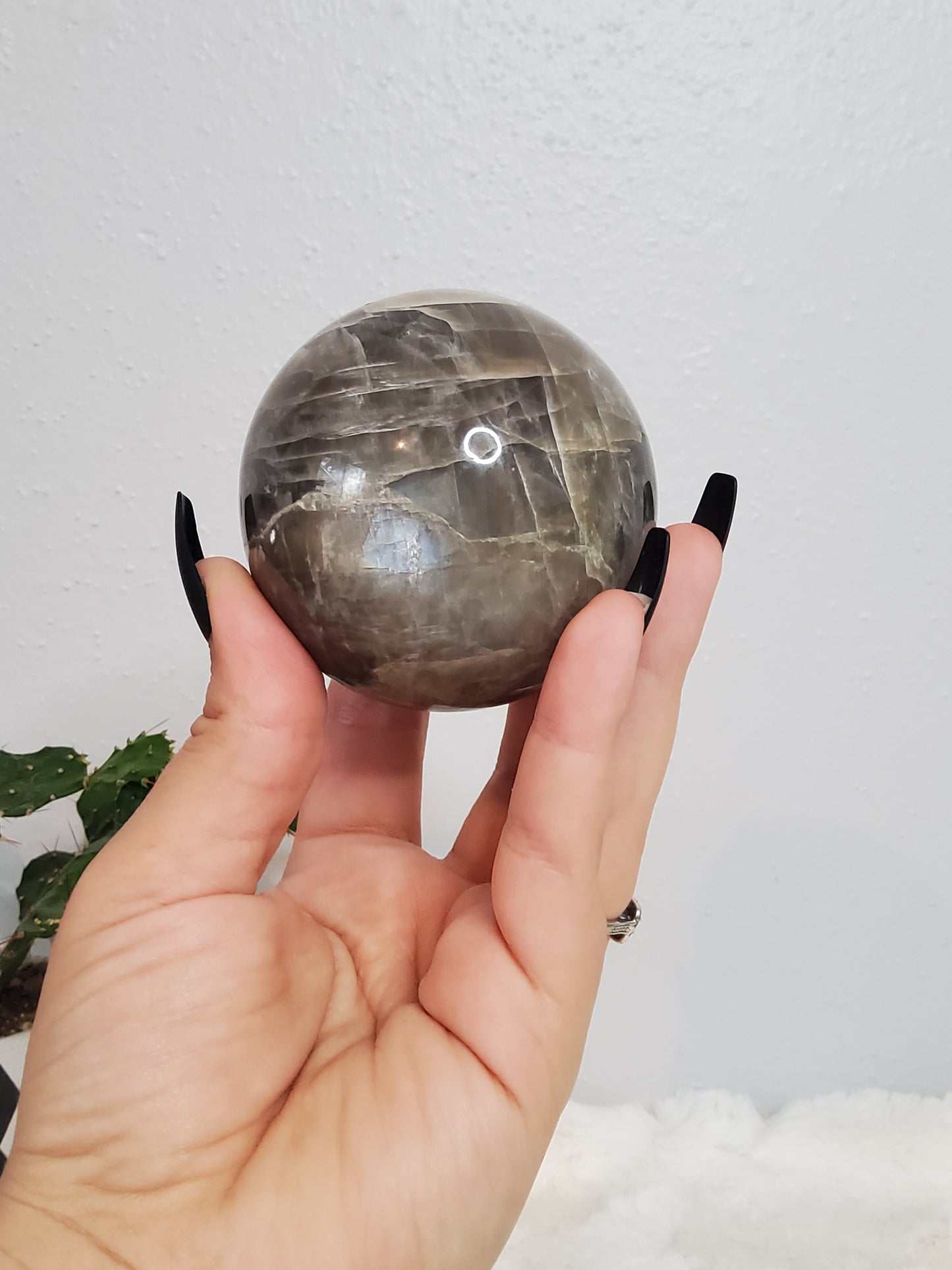 Black Moonstone Sphere
