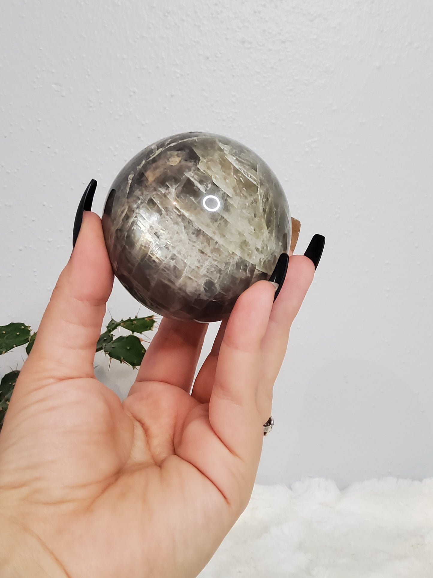 Black Moonstone Sphere