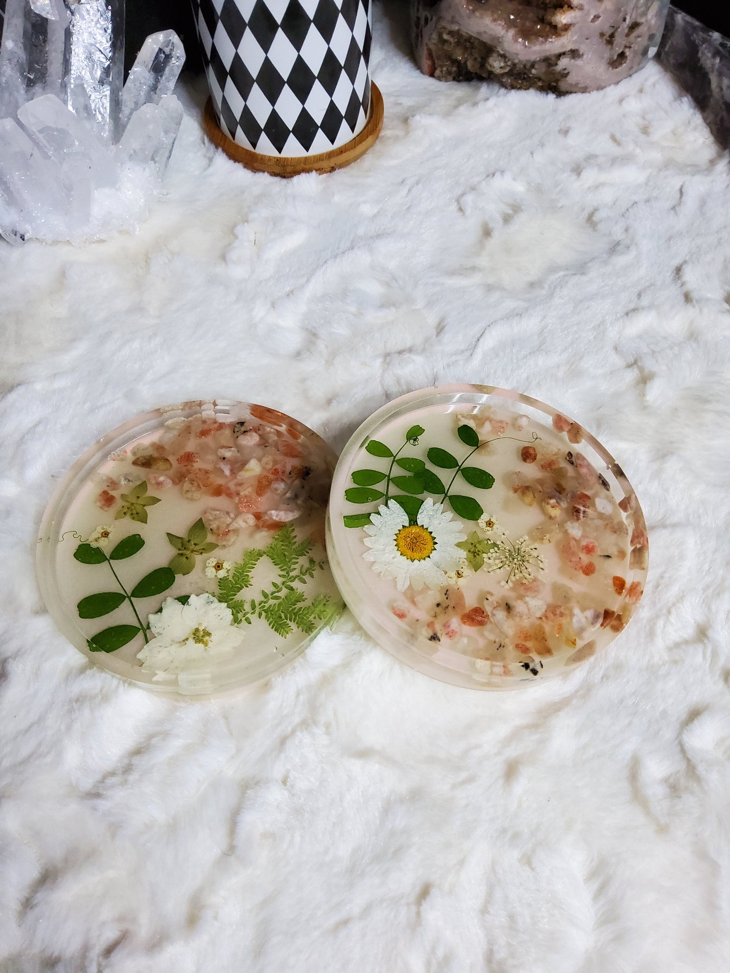 Sunstone and Flowers Coasters (set of 2)