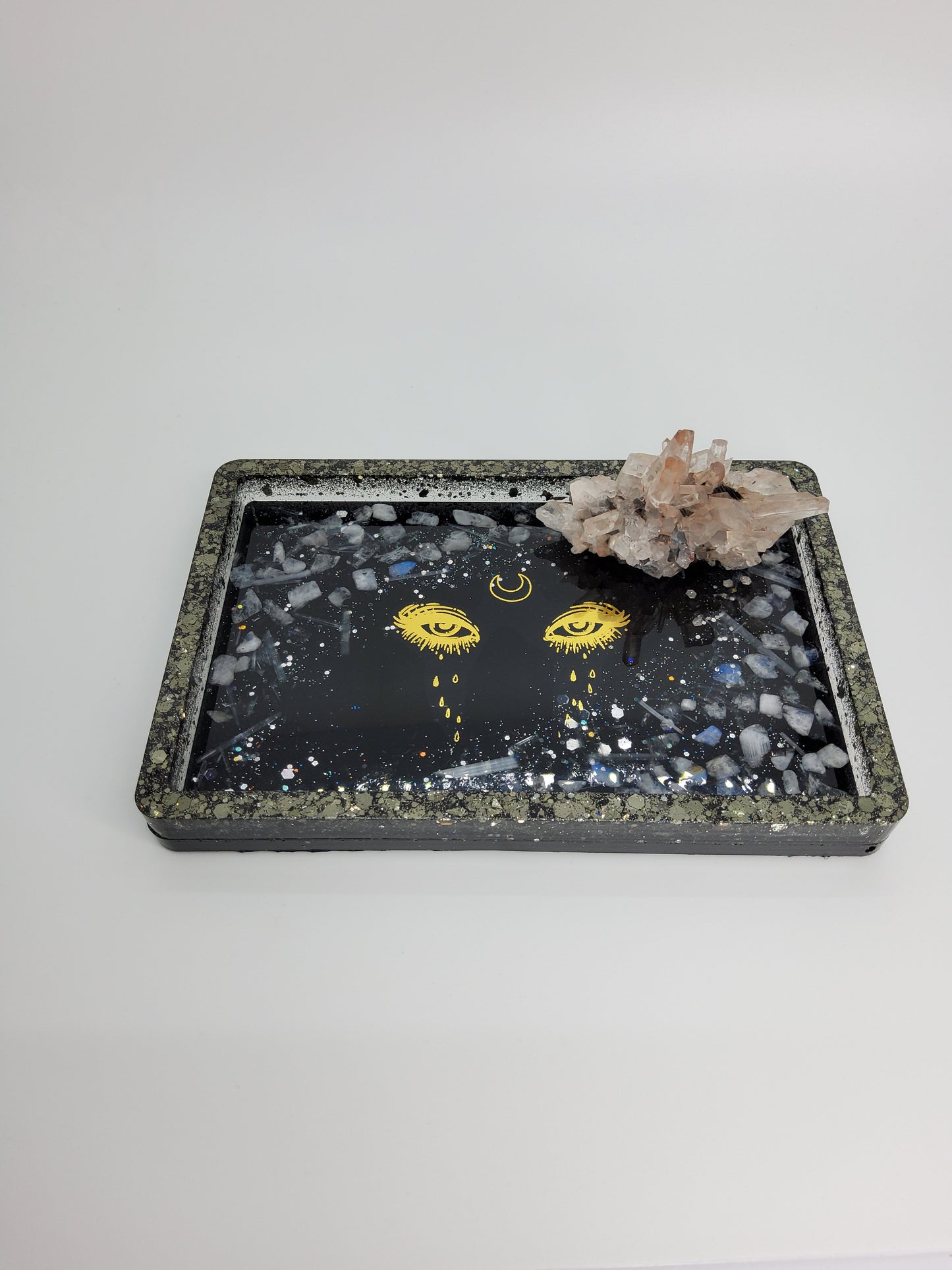 Jewelry Tray with Natural Crystal Cluster