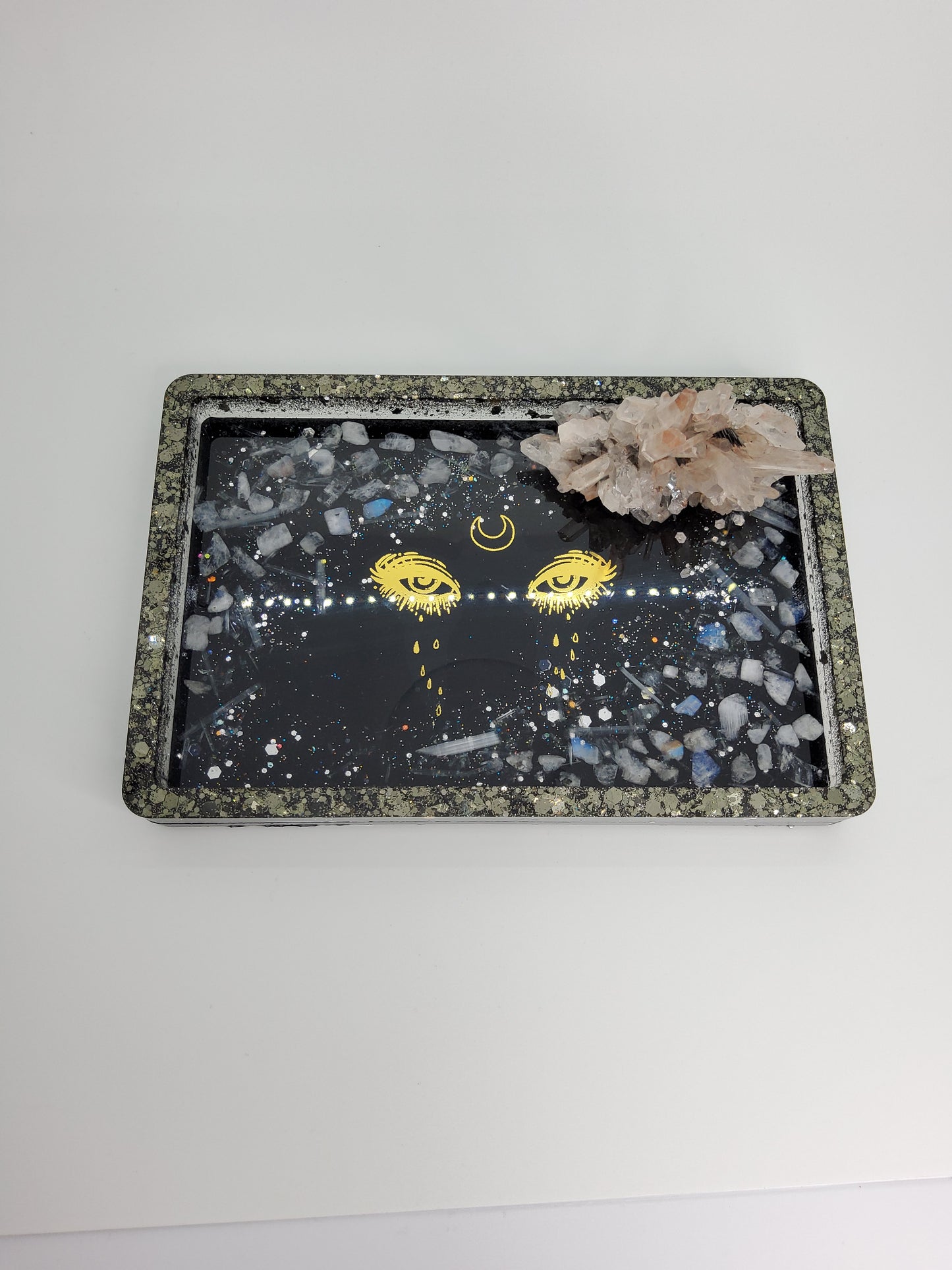 Jewelry Tray with Natural Crystal Cluster