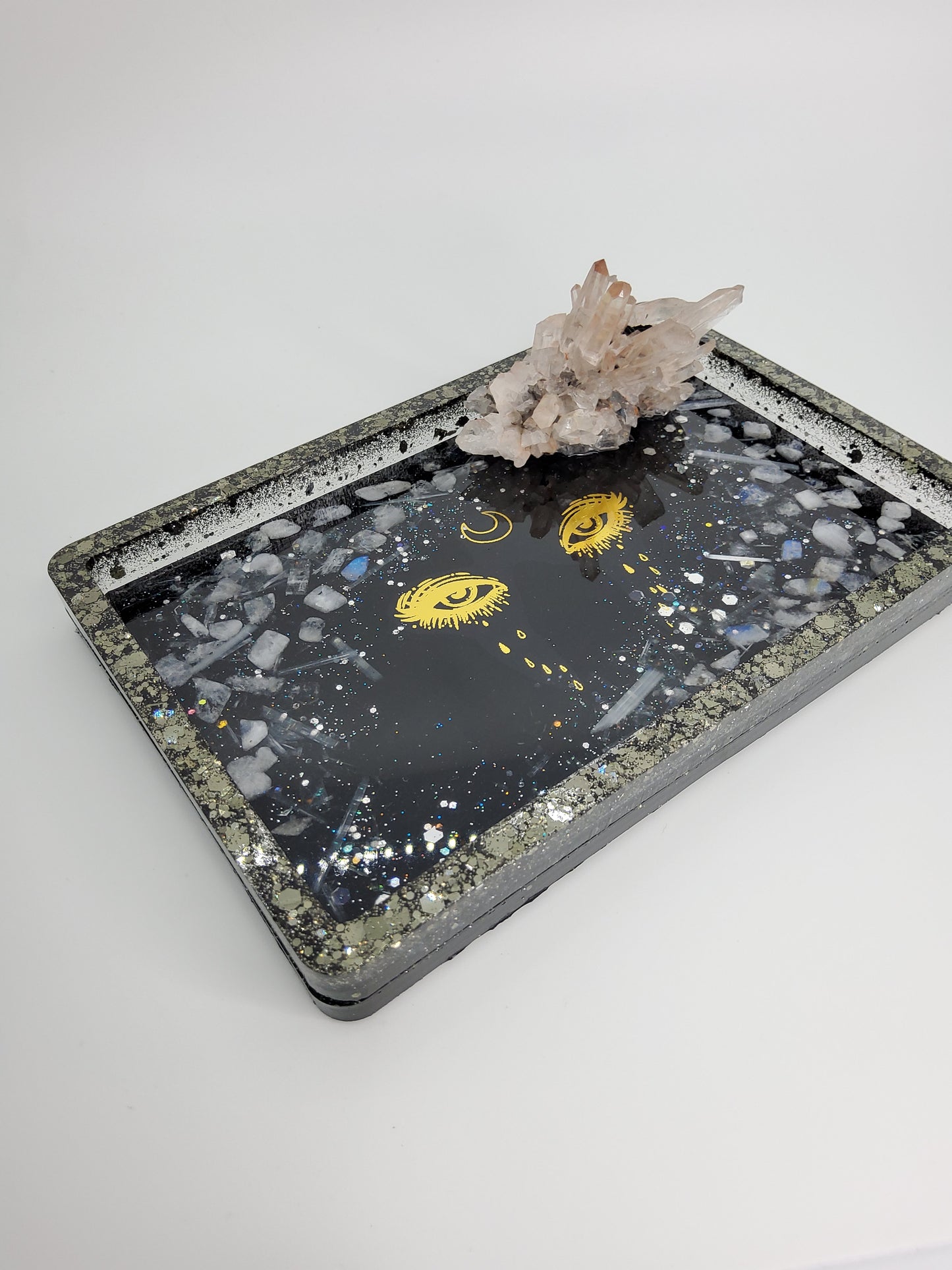 Jewelry Tray with Natural Crystal Cluster