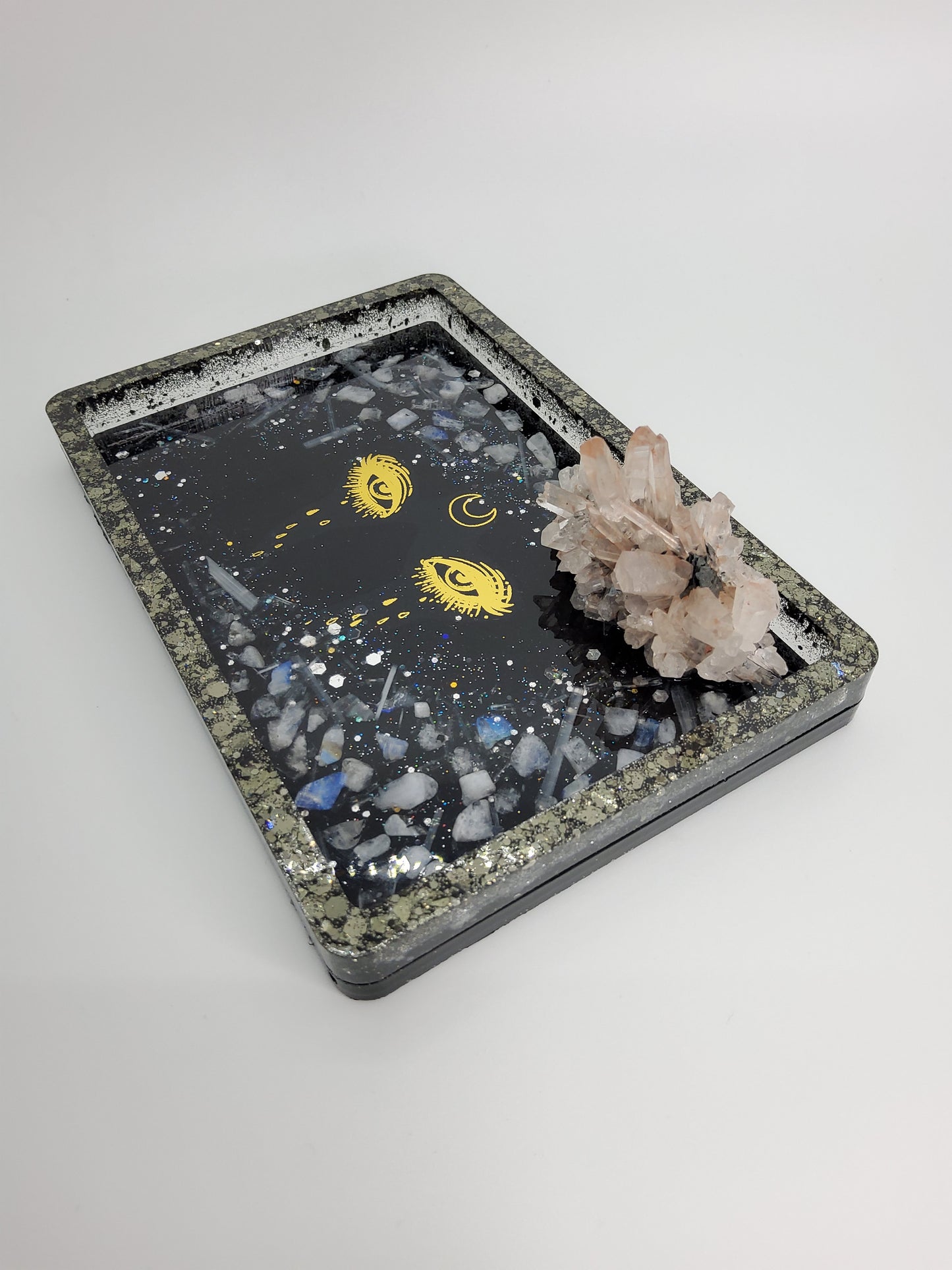 Jewelry Tray with Natural Crystal Cluster