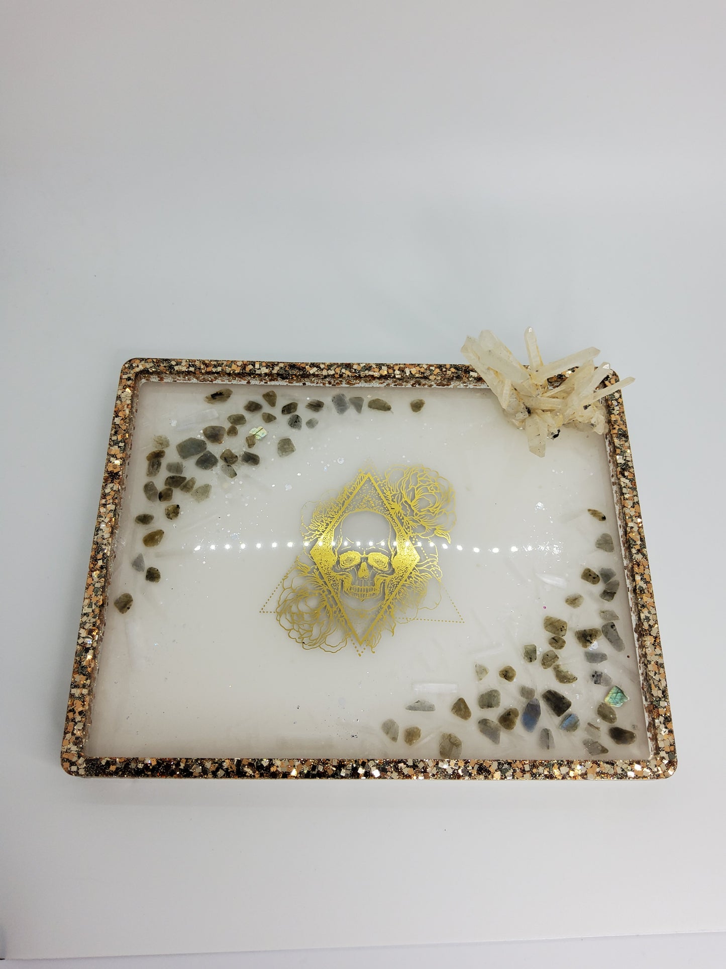 Jewelry Tray with Natural Crystal Cluster