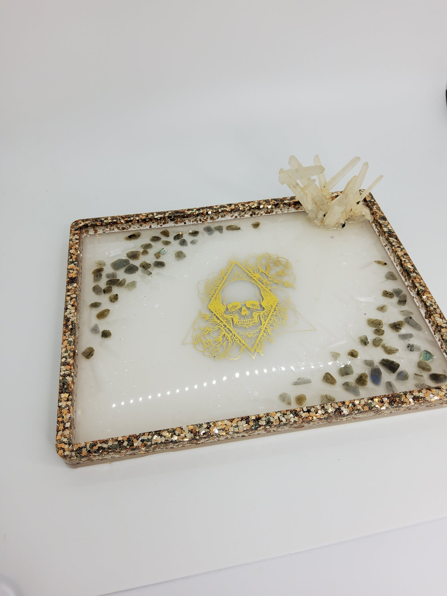 Jewelry Tray with Natural Crystal Cluster