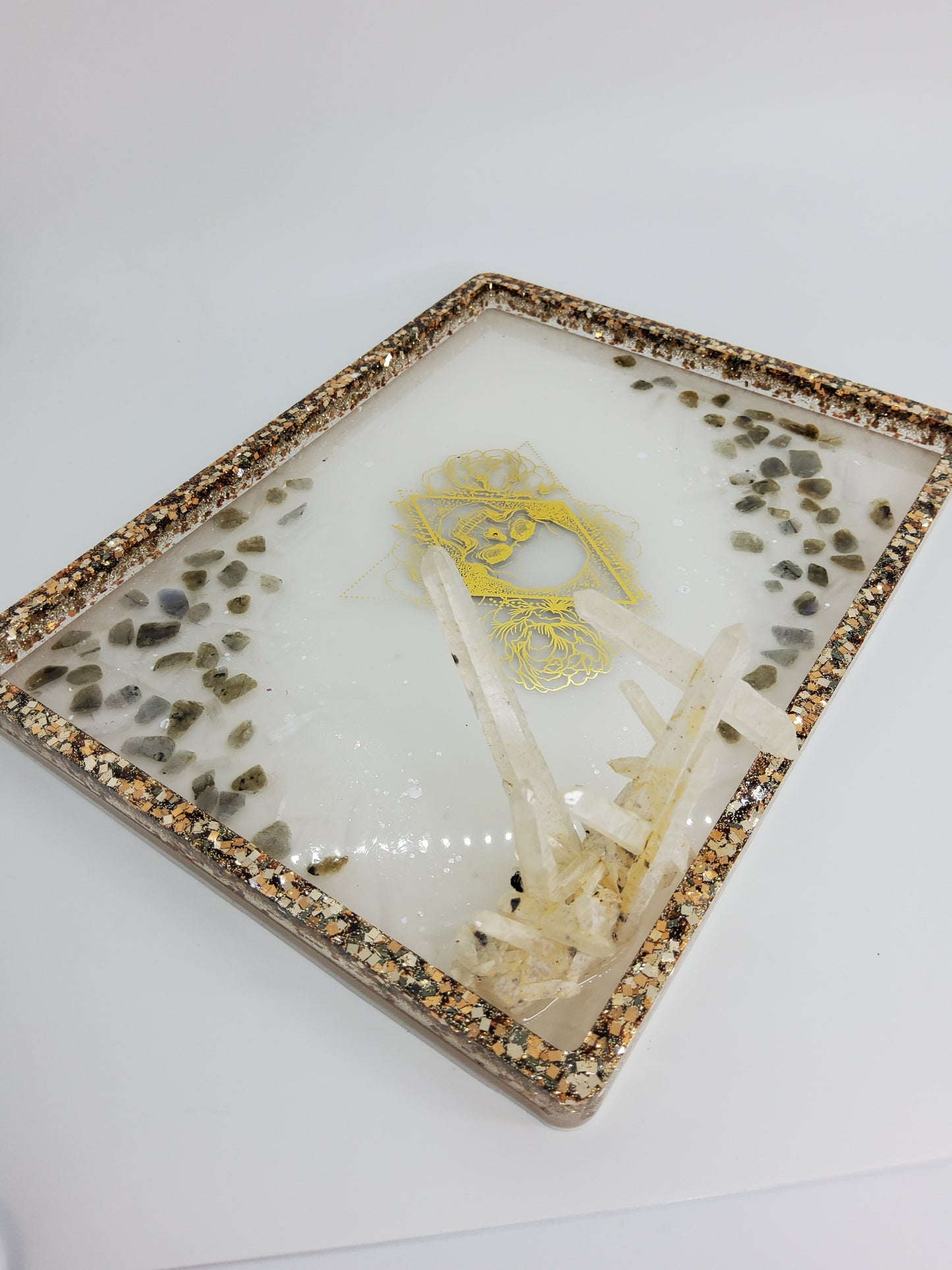 Jewelry Tray with Natural Crystal Cluster