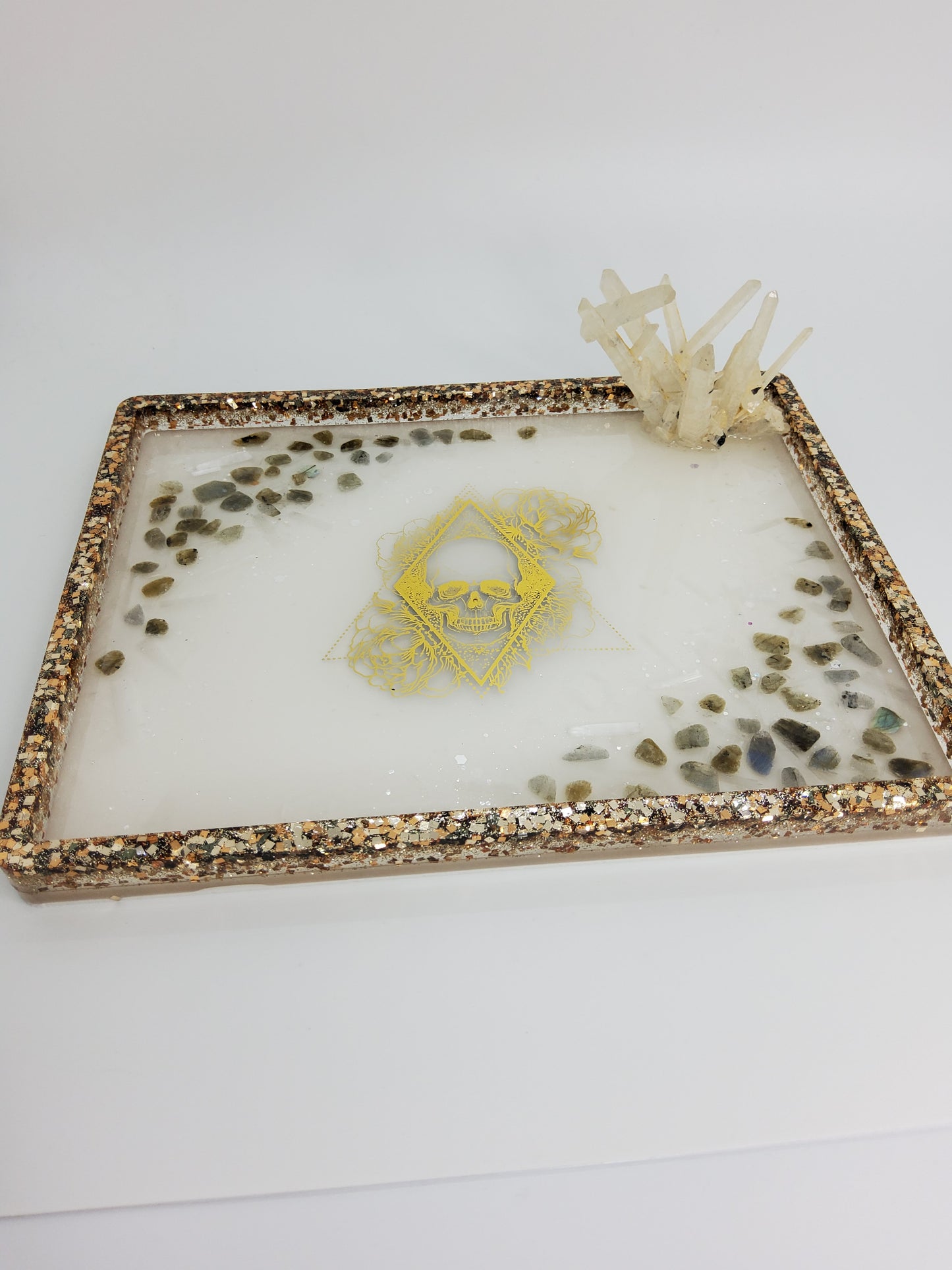 Jewelry Tray with Natural Crystal Cluster