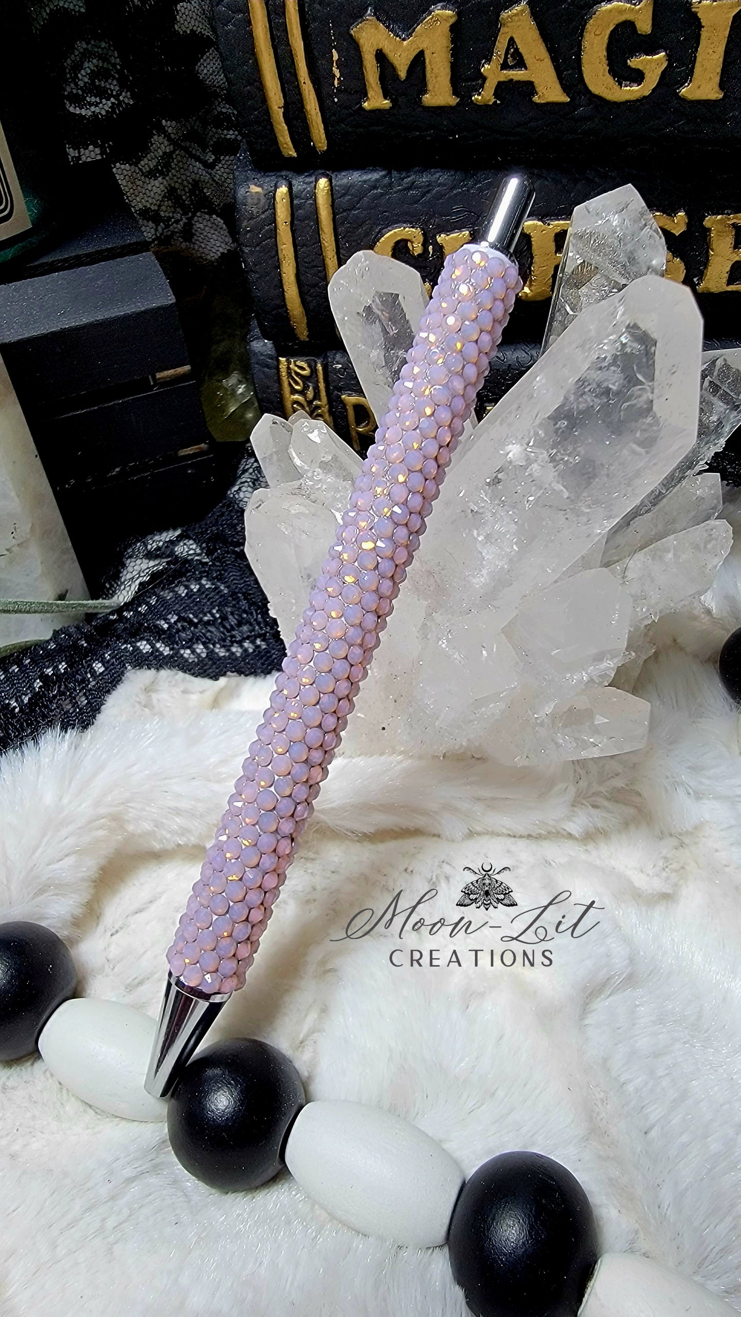 Pink Opal Rhinestoned pen