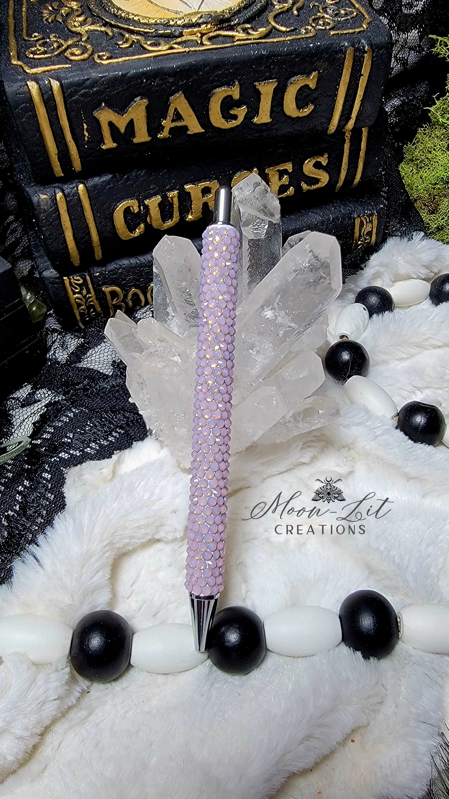 Pink Opal Rhinestoned pen