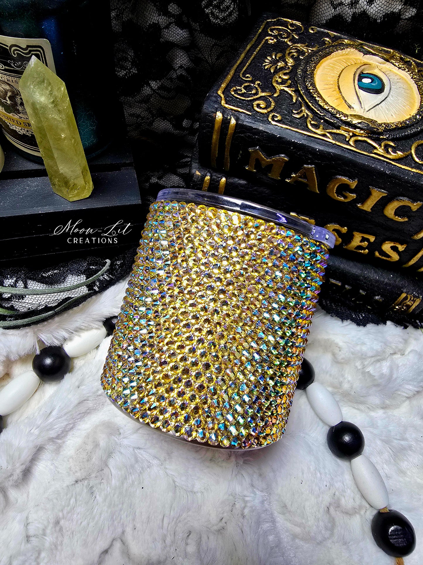 Sunset multi shift Rhinestoned Whiskey Tumbler (Ready to Ship)