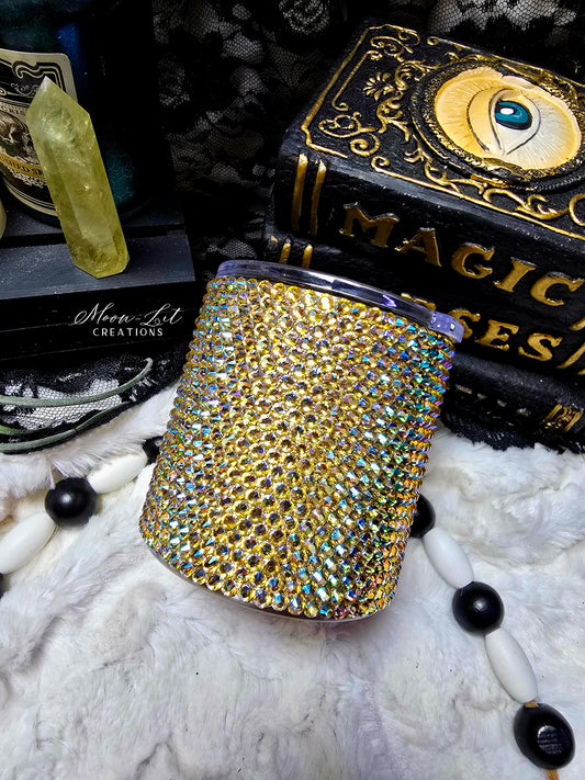 Sunset multi shift Rhinestoned Whiskey Tumbler (Ready to Ship)