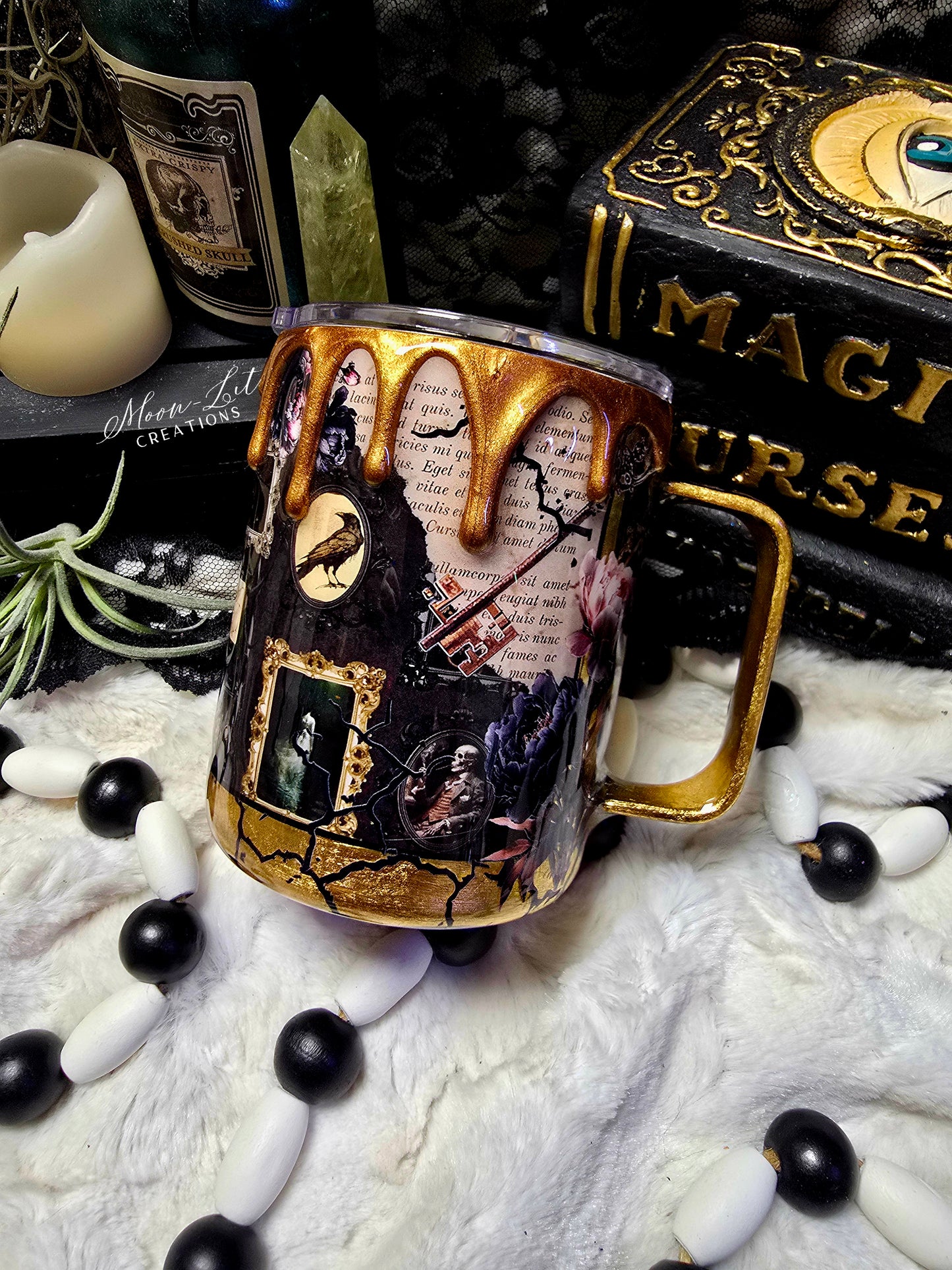 12oz Gothic Floral Coffee mug