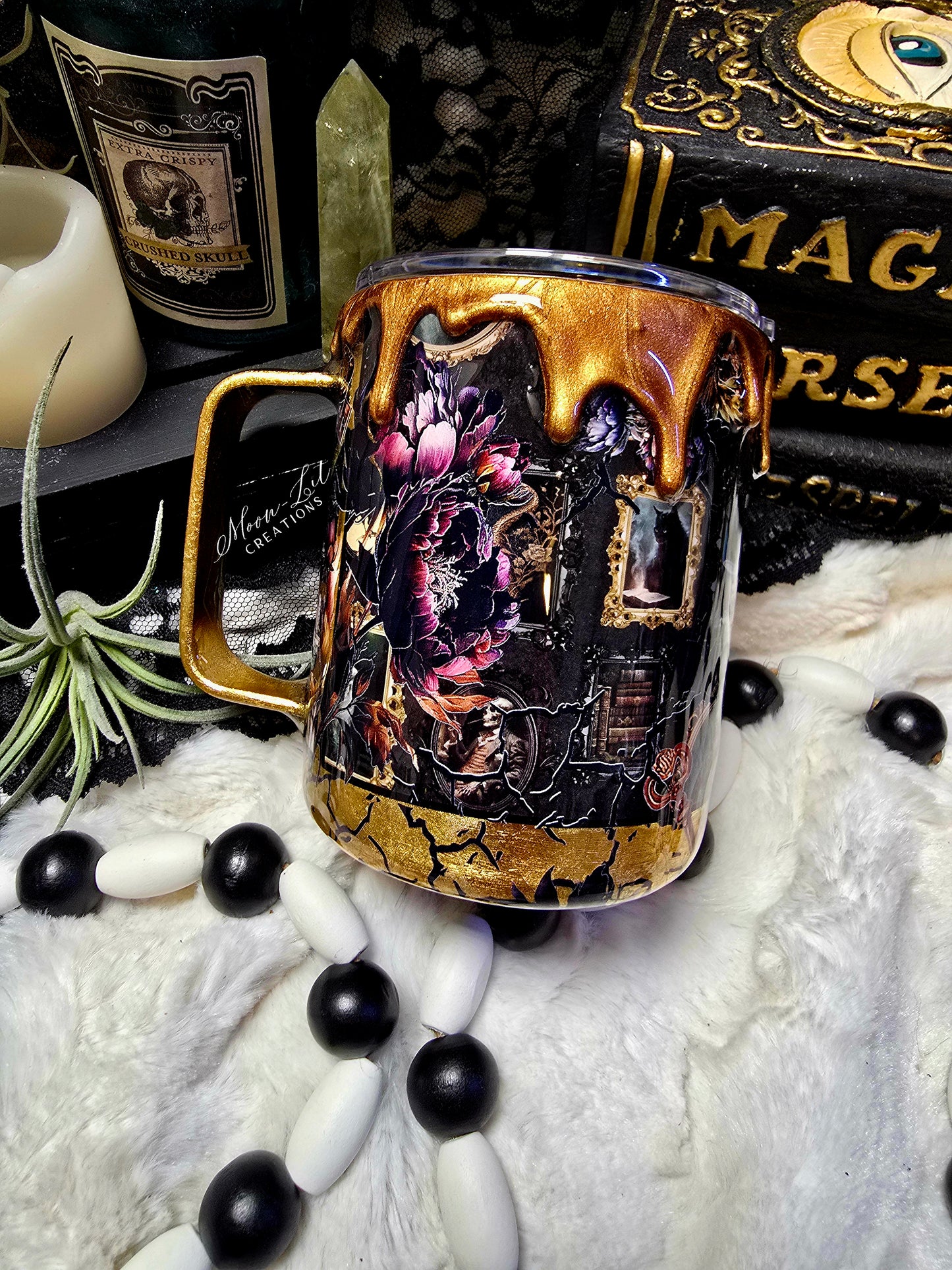 12oz Gothic Floral Coffee mug