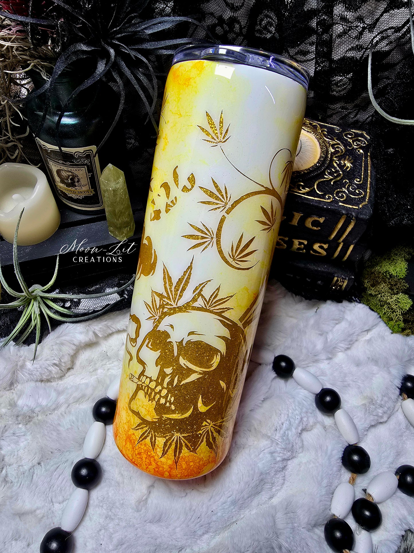 420 Watercolor Skull cup (Pre Order)