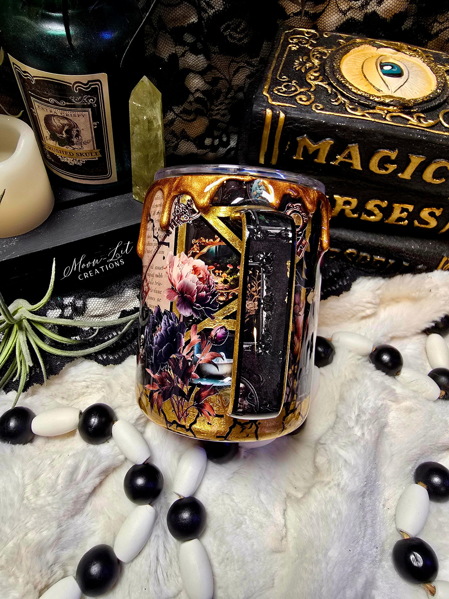 12oz Gothic Floral Coffee mug