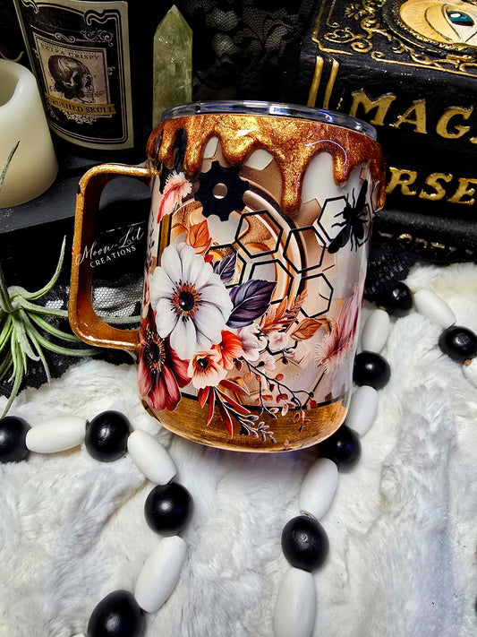 12oz Bee/Steam punk coffee cup