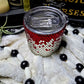 Ruby Red & Silver Ombred Rhinestoned Whiskey Tumbler (Ready to Ship)