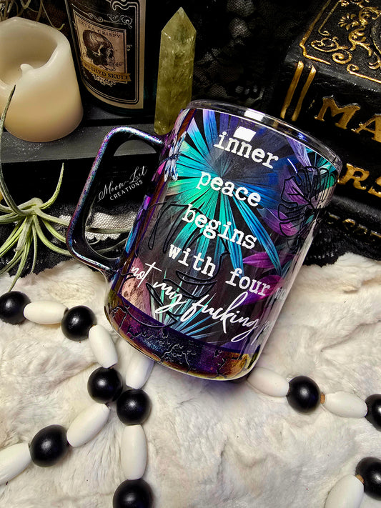 12oz Purple Muli shift plant coffee mug