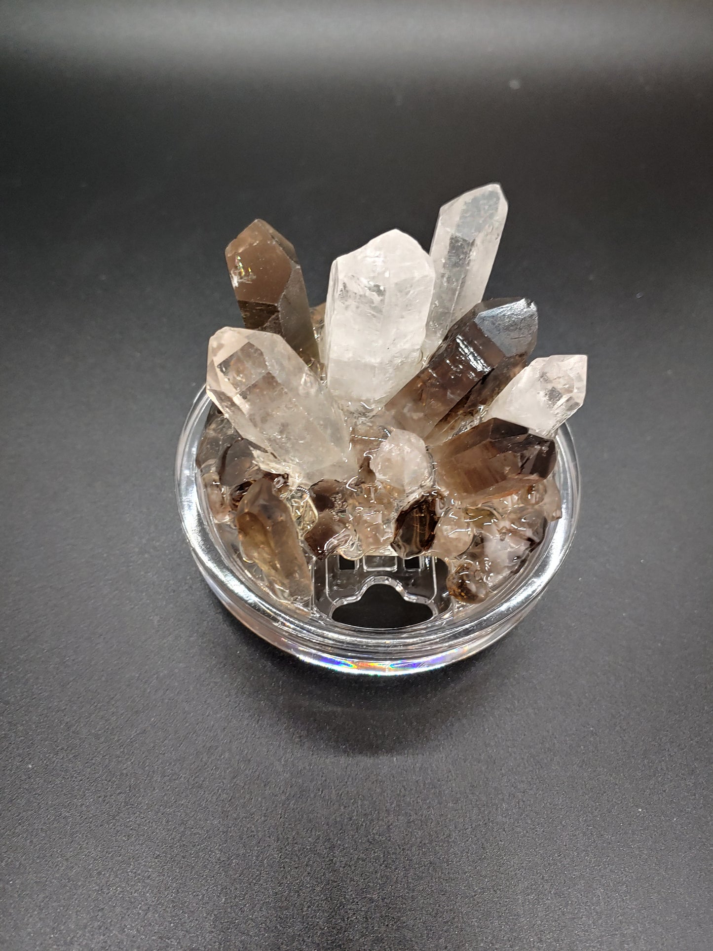 Smokey Quartz & Clear Quartz Topper (Pre Order)