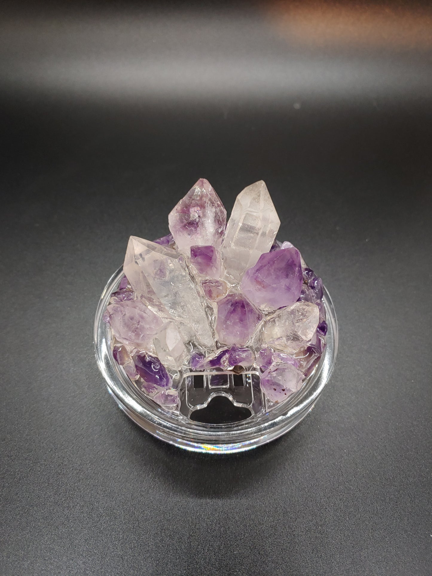 Amethyst & Clear Quartz Topper (Pre Order)