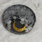 Rainbow Moonstone & Selenite coaster/ crystal charging plate