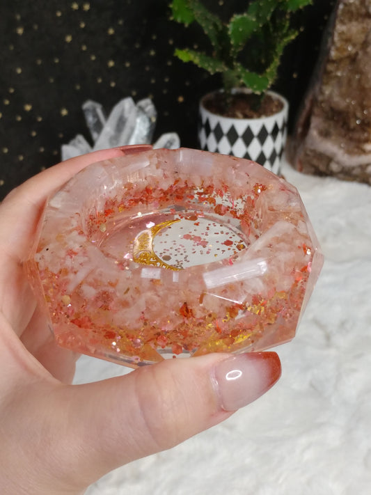 Natural Sunstone & Selenite Ashtray