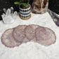 Morganite & Selenite Agate inspired coasters (set of 4)