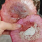 Strawberry Quartz Agate inspired coasters (set of 2)