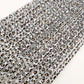 11" White Leopard Straws