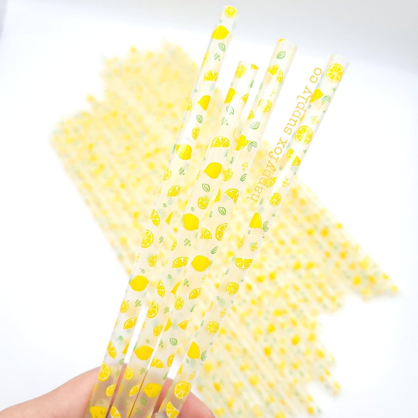 11" Lemon Straws