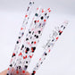 10" Mouse Black & Red Straws