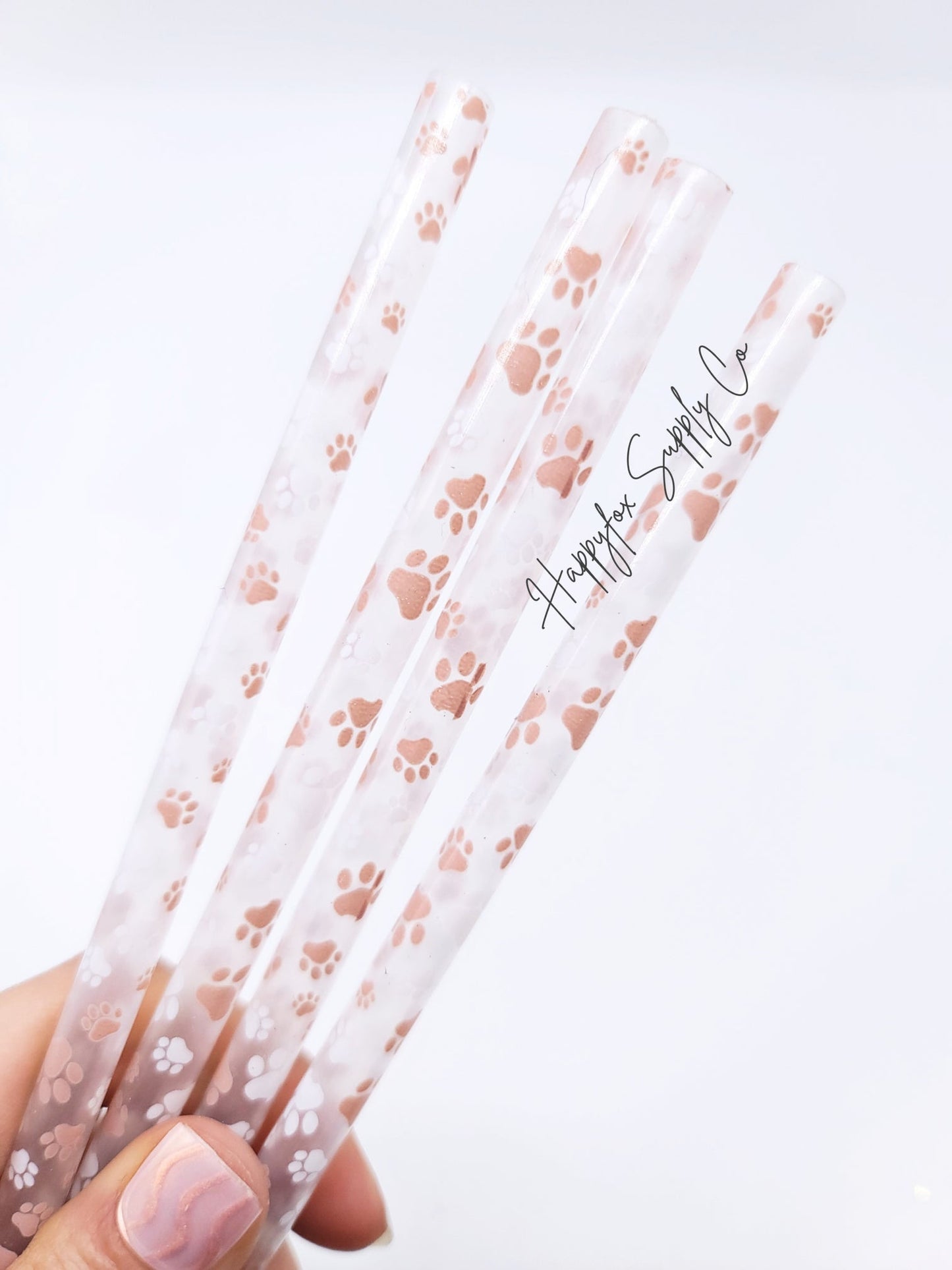 10" Paw Print Straws