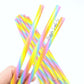 10" Rainbow Reusable Plastic Straw