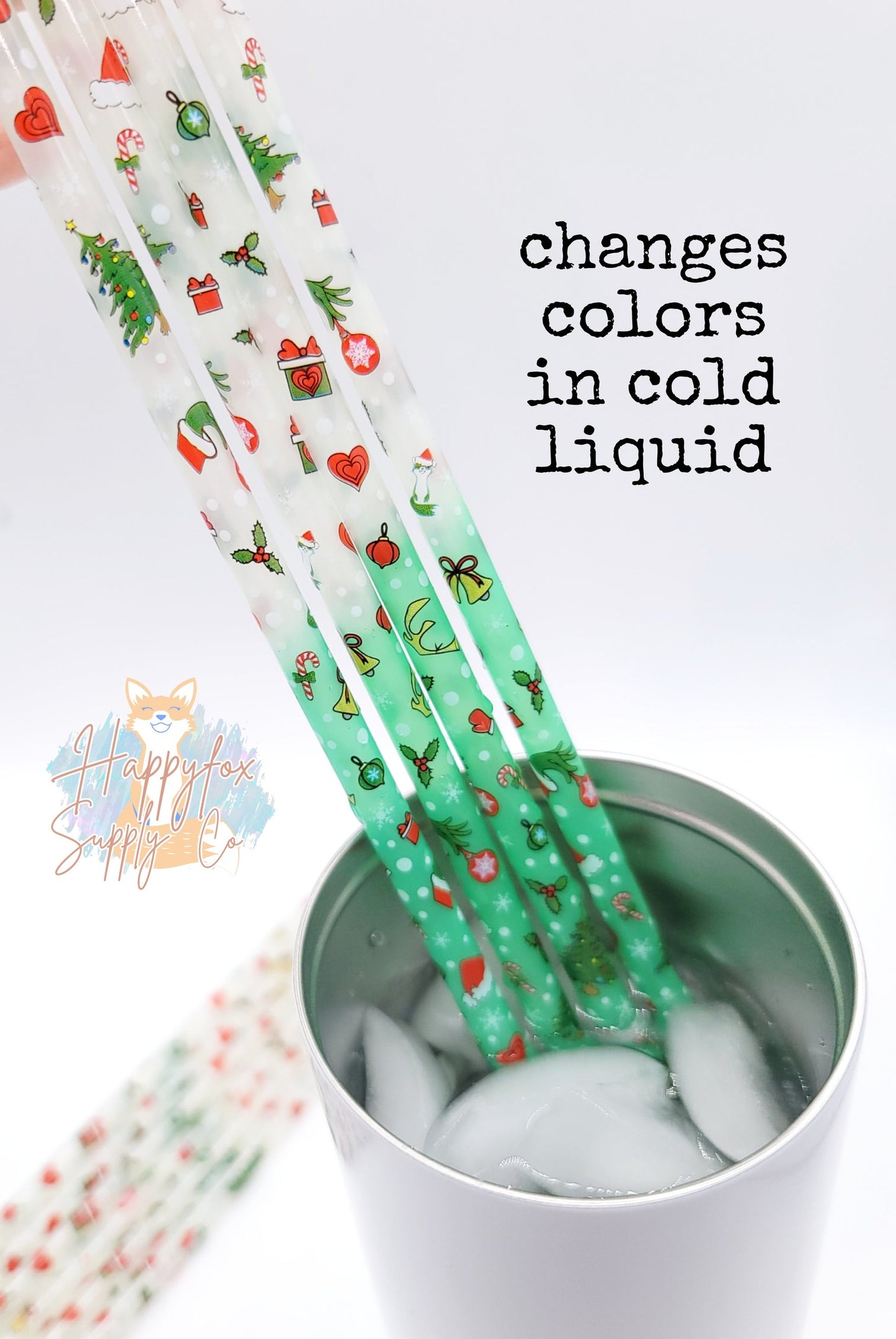 10" Color Changing Grouch Reusable Straw