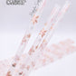 10" Pink Winter Reusable Plastic Straw