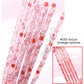 (Color Changing)  Red Rose Reusable plastic straw